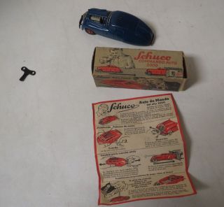 Vintage 1950s SCHUCO COMMAND CAR 2000 Tin Wind - up Car 5