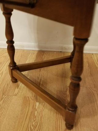Vintage Heywood Wakefield Clover Triangle Drop Leaf Side End Side Table Stand 5
