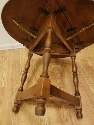 Vintage Heywood Wakefield Clover Triangle Drop Leaf Side End Side Table Stand 6