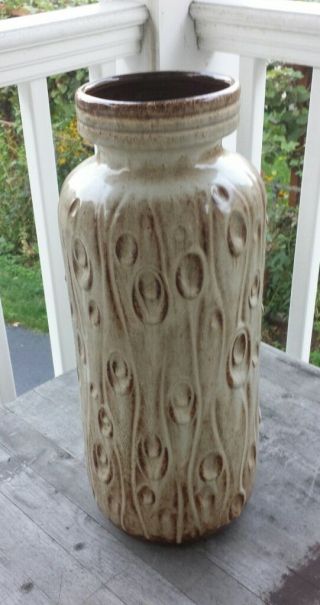 Midcentury 16” Tall Scheurich Koralle Vase - German Ceramics