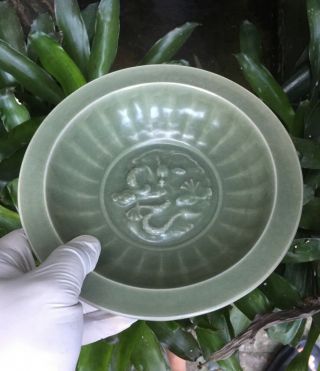 Antique Chinese Song Longquan Celadon Small Porcelain Plate