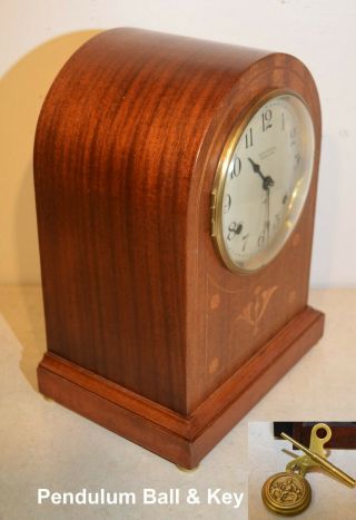 SETH THOMAS RESTORED 5 BELL SONORA NO.  61 - 1914 ANTIQUE WESTMINSTER CHIMES CLOCK 2