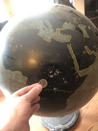 Vintage Military Aviation World Globe Denoyer Geppert Industrial - Antique 2