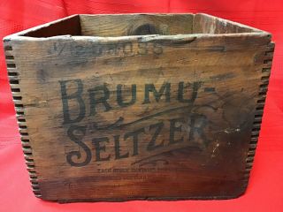 Antique /Vintage Bromo - Seltzer Wood Crate 1890 ' s - 1920 ' s Rare ? 3