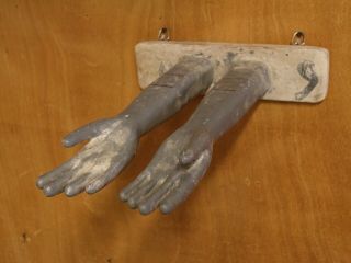 Vintage Hand Gloves Wooden Mold Form