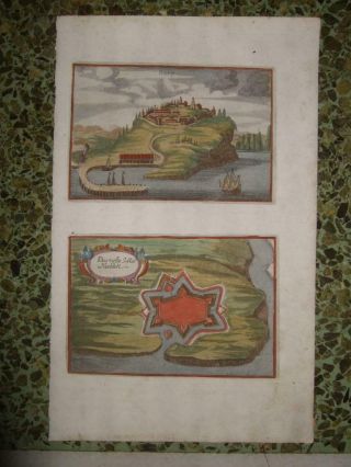 1690s,  Rare Enderlin 2views,  Ukraine,  Perekop,  Kodak Fortresses/stary Kodaky[dnipro]