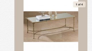 Handcrafted Brass And Mirror Coffee Table