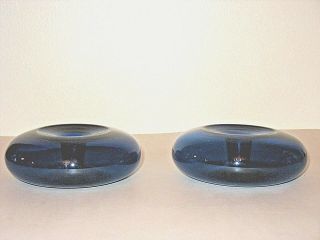 Vintage Mid Century Modern Blenko Glass Winslow Anderson Floating Candle Holders
