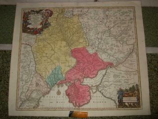 1750/60sxl - S.  Russia,  Ukraine,  War Map,  Tatary - Crimea,  Kiev,  Sevastopol,  Yalta,  Cossacks