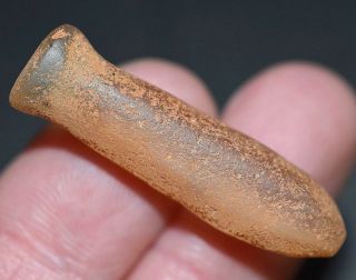 Ancient African Neolithic Hand Carved Stone Piercing Plug,  Sahara Desert Africa