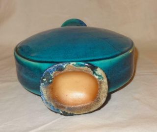 Antique Early Chinese Porcelain Turquoise Monochrome Moon Flask - Qing Qianlong 11