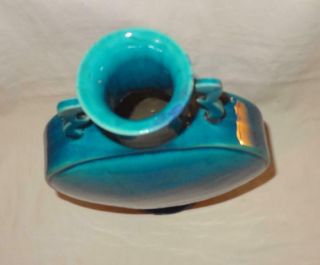 Antique Early Chinese Porcelain Turquoise Monochrome Moon Flask - Qing Qianlong 5