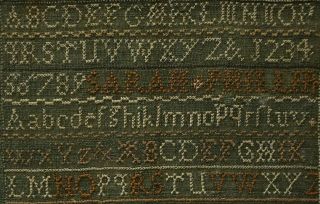 SMALL EARLY 19TH CENTURY ALPHABET & VERSE SAMPLER BY SARAH PHILLIPS - 1811 8
