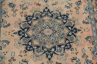 ANTIQUE Muted PEACH & BLUE Traditional Persian Area Rug Distressed Carpet 6x9 4