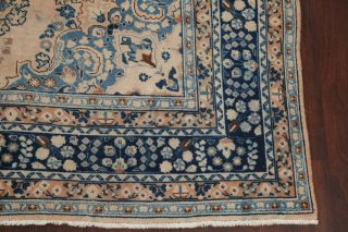 ANTIQUE Muted PEACH & BLUE Traditional Persian Area Rug Distressed Carpet 6x9 6