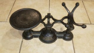 Vintage Henry Troemner Cast Iron Scale Model No 3 w/ 4 lb.  Weight 6 Lb Capacity 4