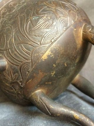 Antique 18th / 19th Century Chinese Bronze Incense Censer Burner 11