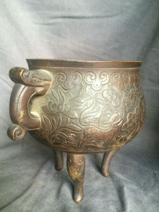 Antique 18th / 19th Century Chinese Bronze Incense Censer Burner 3
