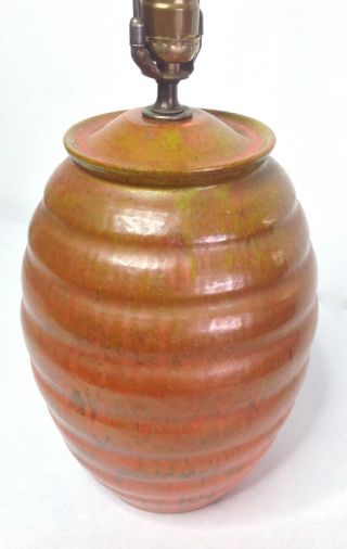 Vtg Arts & Crafts LAMP North Carolina/NC Cole era Art Pottery Ringware Vase NR 10