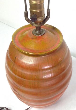 Vtg Arts & Crafts LAMP North Carolina/NC Cole era Art Pottery Ringware Vase NR 7