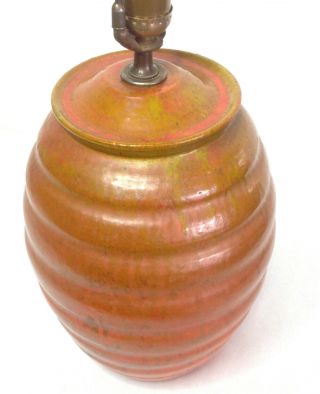 Vtg Arts & Crafts LAMP North Carolina/NC Cole era Art Pottery Ringware Vase NR 8
