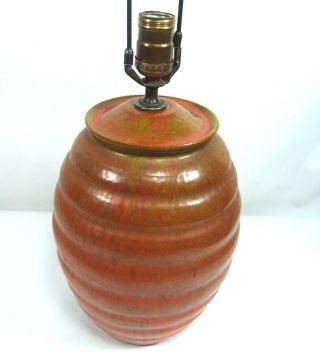 Vtg Arts & Crafts LAMP North Carolina/NC Cole era Art Pottery Ringware Vase NR 9
