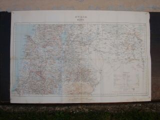Antique Map Of Syria / Haifa War Office July 1915