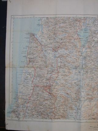 ANTIQUE MAP OF SYRIA / HAIFA WAR OFFICE JULY 1915 8