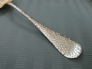WOOD & HUGHES Serving SPOON Hammered AESTHETIC Gold Wash STERLING SILVER.  925 NM 6