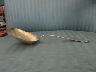WOOD & HUGHES Serving SPOON Hammered AESTHETIC Gold Wash STERLING SILVER.  925 NM 9
