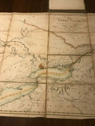 Smyth ' s Map of Upper Canada.  Published 1813 by Prior & Dunning 1st Ed.  Cased Map 5