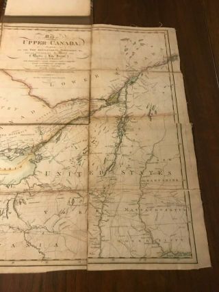 Smyth ' s Map of Upper Canada.  Published 1813 by Prior & Dunning 1st Ed.  Cased Map 6