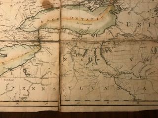 Smyth ' s Map of Upper Canada.  Published 1813 by Prior & Dunning 1st Ed.  Cased Map 7