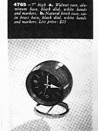 Vintage George Nelson Desk Clock / Howard Miller Chronopak 12