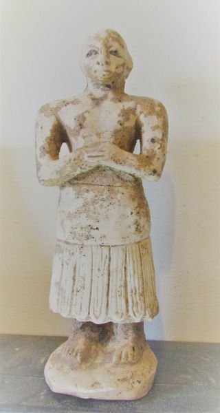 EXTREMELY RARE ANCIENT NEAR EASTERN TERRACOTTA WORSHIPPER STATUETTE 3000BCE 2