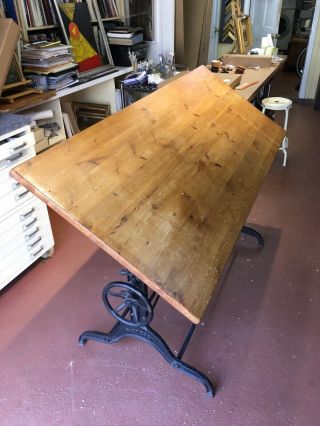 Industrial Drafting Table Vintage Dietzgen 2