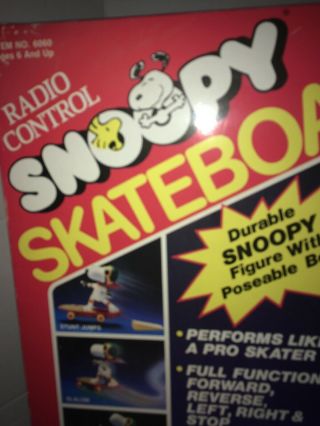 Vintage Skateboarder Snoopy 1987 MATCHBOX R/C Skateboard Peanuts 5