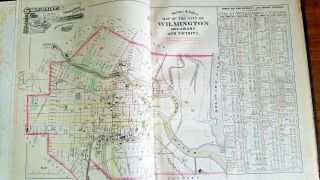 1887 GW Baist Antique Large Atlas of the City of Wilmington Delaware & Vicinity 6
