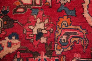 Vintage Geometric RED Bakhtiari Persian Area Rug Oriental Hand - Knotted Wool 7x10 10