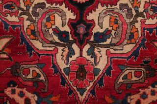 Vintage Geometric RED Bakhtiari Persian Area Rug Oriental Hand - Knotted Wool 7x10 11