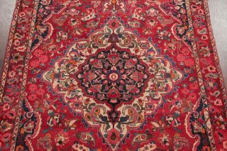 Vintage Geometric RED Bakhtiari Persian Area Rug Oriental Hand - Knotted Wool 7x10 4
