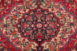 Vintage Geometric RED Bakhtiari Persian Area Rug Oriental Hand - Knotted Wool 7x10 5