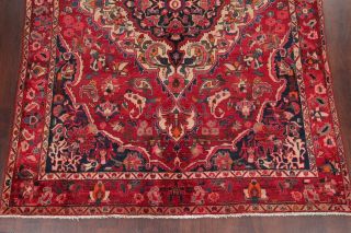 Vintage Geometric RED Bakhtiari Persian Area Rug Oriental Hand - Knotted Wool 7x10 6