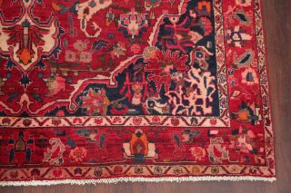 Vintage Geometric RED Bakhtiari Persian Area Rug Oriental Hand - Knotted Wool 7x10 7