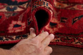 Vintage Geometric RED Bakhtiari Persian Area Rug Oriental Hand - Knotted Wool 7x10 9