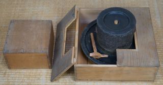 Chausu Japan millstone Kyoto green tea powder mill 1800s Japanese craft 9