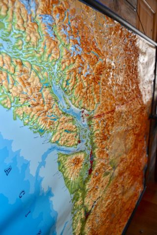 VTG GEO - INSTITUT 3D Large Scale Relief School Map Pacific Northwest GMBH Co.  5x6 6