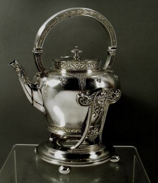 Gorham Sterling Tea Set Tea Kettle & Stand 1881 Museum 2