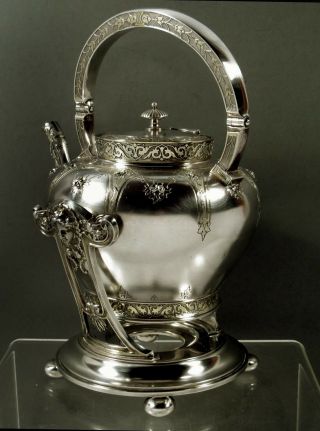 Gorham Sterling Tea Set Tea Kettle & Stand 1881 Museum 3