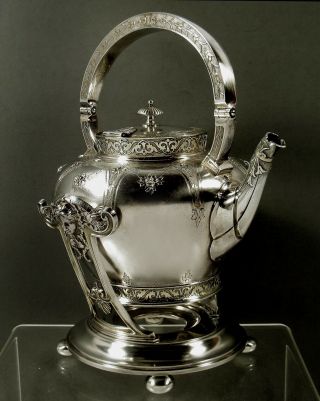 Gorham Sterling Tea Set Tea Kettle & Stand 1881 Museum 4